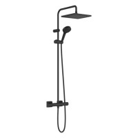 VERNIS SHAPE душева система Showerpipe 240 з термостатом, 1jet, чорний матовий