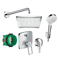 Душовий набiр прихованого монтажу Hansgrohe LOGIS LOOP + гачок для рушника Nova pro (комплект)