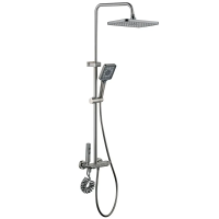 Душевая колонна со смесителем Mixxus Premium MARLIN 009-J GRAPHITE с кнопкой переключения, 4 режима (M