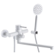 Змішувач для ванни Mixxus SUS-006 (Euro) White з нерж. стали SUS304 + гачок для рушника (комплект MI5756 + HB0450)