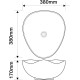 Раковина накладная Mixxus Premium WAVE-0103 MARBLE 380х380х170мм (MP6532)