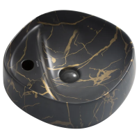 Раковина накладная MIXXUS PREMIUM WAVE-0201 MARBLE 430х430х150мм с отверстием под смеситель (MP6536)