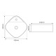 Раковина накладная MIXXUS PREMIUM WAVE-0201 MARBLE 430х430х150мм с отверстием под смеситель (MP6536)