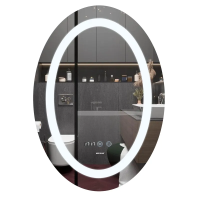 Зеркало Mixxus Plain MV02-50x70 (часы, LED-подсветка, антизапотевка) (MI6010)
